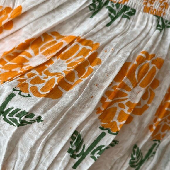 Ash & Eden 2-Piece Floral Maxi Skirt Set Boho Smocked Crop Top L - Picture 13 of 16